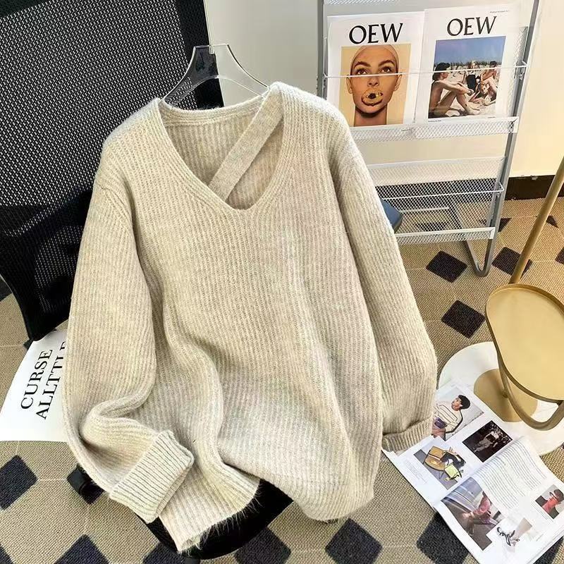 2024 Women's Autumn/Winter Apricot Colour Sweater Knitwear